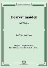 Dearest maiden (Kau fra Hallingdalen),in F Major Vocal Solo & Collections sheet music cover